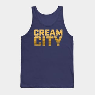 Milwaukee 'Cream City' Baseball Fan T-Shirt: Showcase Your Love for Milwaukee Baseball with Iconic Cream Brick Style! Tank Top